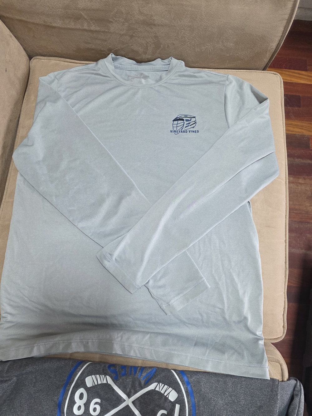 Vineyard Vines Big BOYS  Long-Sleeve Performance Tee ×2- Light GRAY + Dark GRAY